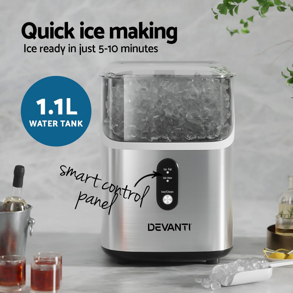 Ice Makers: Devanti Ice Maker Machine 15kg Nugget Ice Cube