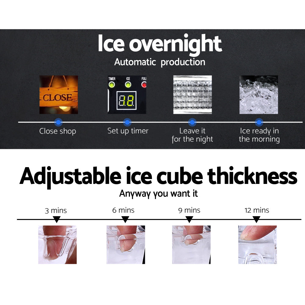 Ice Makers: Devanti 60kg Commercial Ice Maker Machine