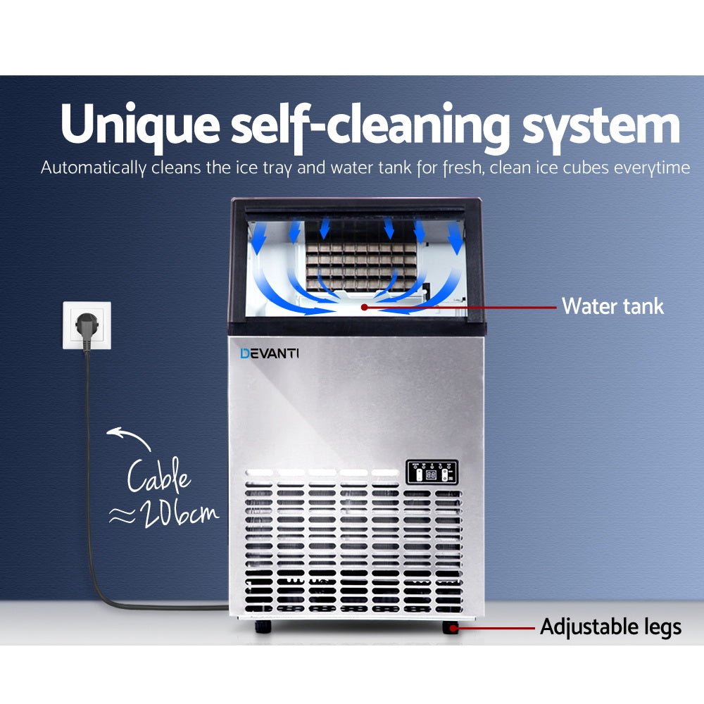 Ice Makers: Devanti 60kg Commercial Ice Maker Machine