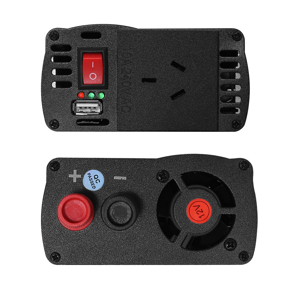 Batteries & Generators: Giantz Power Inverter 600W/1200W 12V to 240V Pure Sine Wave Camping Car Boat