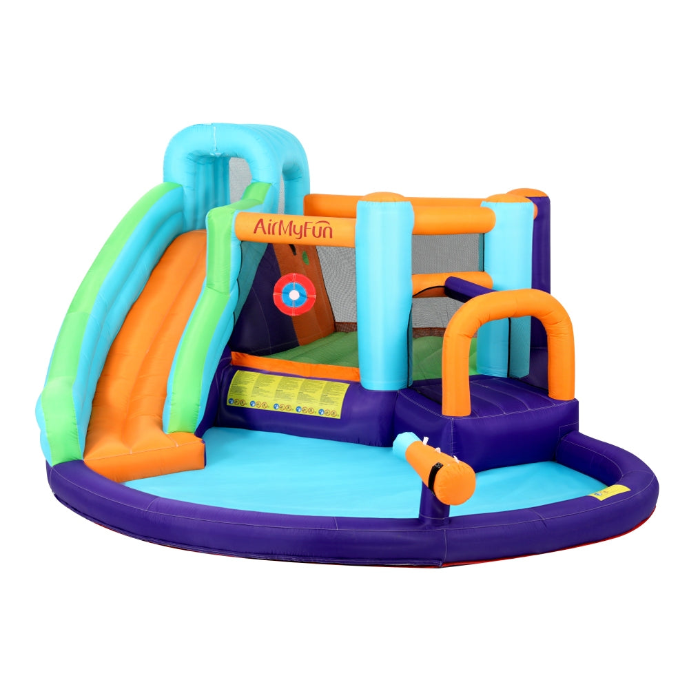 Pool Toys & Inflatables: AirMyFun Inflatable Water Slide Kids Jumping Castle Trampoline Outdoor