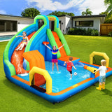 AirMyFun Kids Inflatable Pool Water Slide Cannon Splash Park Castle Outdoor Toys 427X374CM