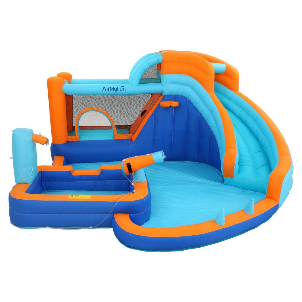 Outdoor Play Equipment: AirMyFun Kids Inflatable Pool Water Slide Park Jumping Castle Bounce 382X381CM