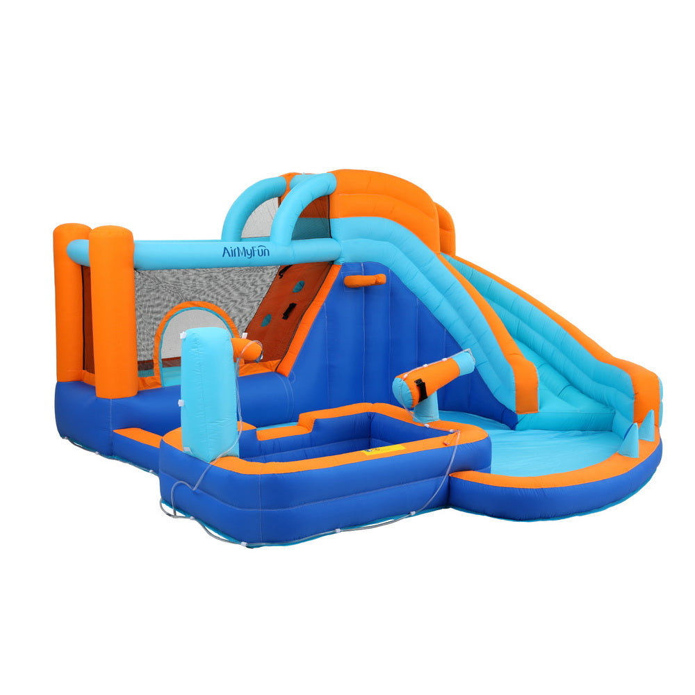 Outdoor Play Equipment: AirMyFun Kids Inflatable Pool Water Slide Park Jumping Castle Bounce 382X381CM