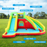 Outdoor Play Equipment: Doctor Dolphin Kids Inflatable Pool Water Slide Park Jumping Castle 575X445CM