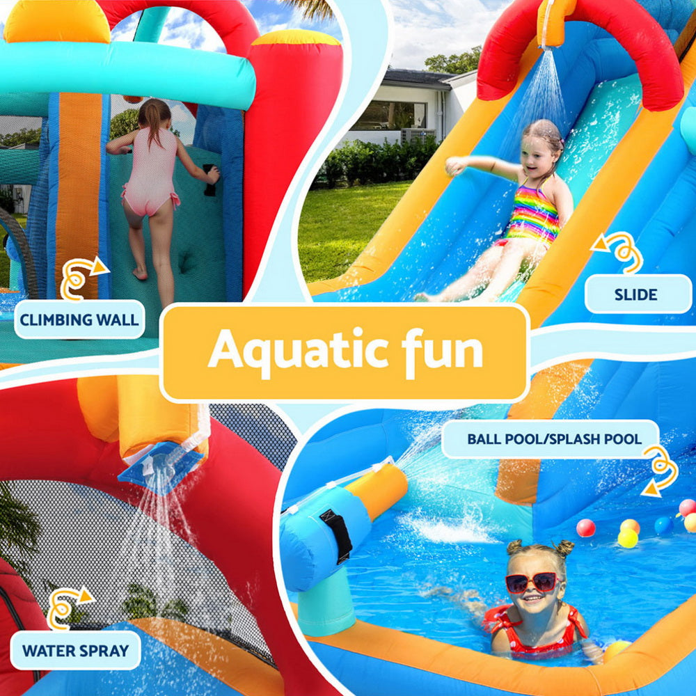 Pool Toys & Inflatables: Kids Inflatable Water Slide Splash Pool Park Jumping Castle Bounce 615X322CM