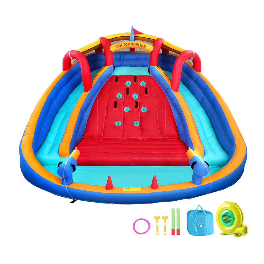 Pool Toys & Inflatables: Kids Inflatable Pool Water Slide Cannon Splash Park Toss Game 408X386CM