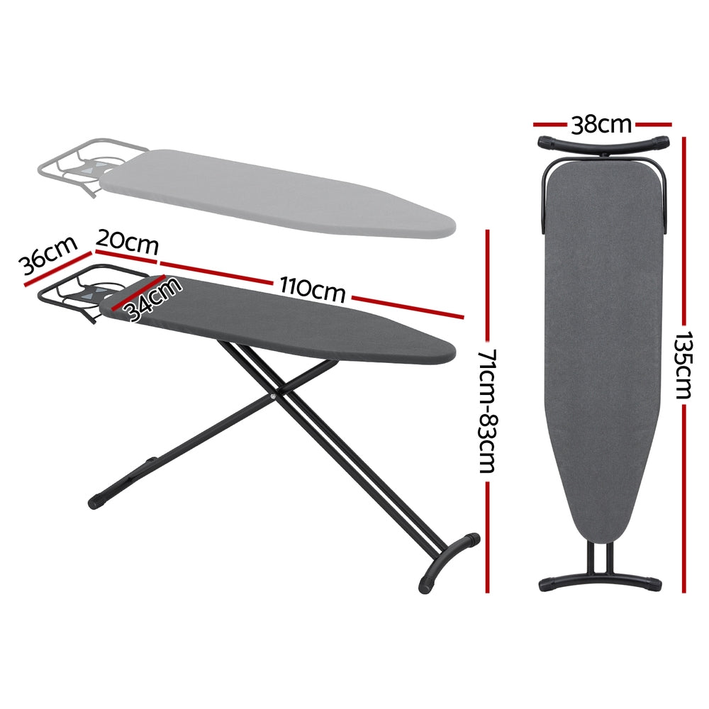 Irons & Ironing Systems: Artiss Ironing Board Foldable Iron Rest Black