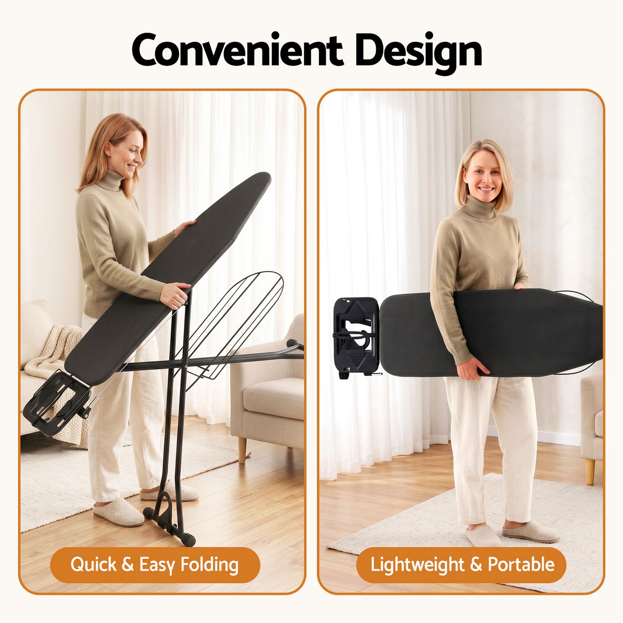 Artiss Foldable Ironing Board with Iron Rest Ironing Board for Laundry Room