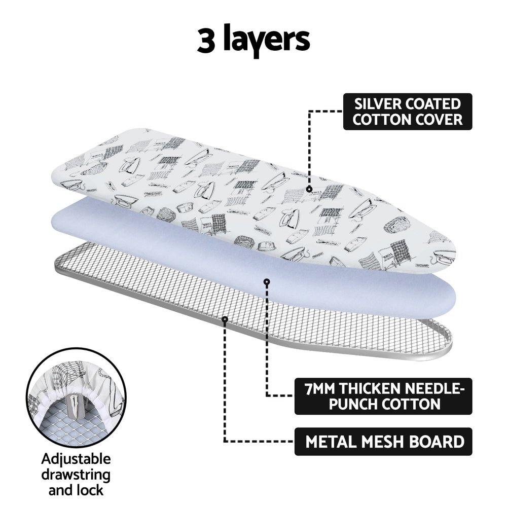 Irons & Ironing Systems: Artiss Ironing Board Wall Mounted Foldable White