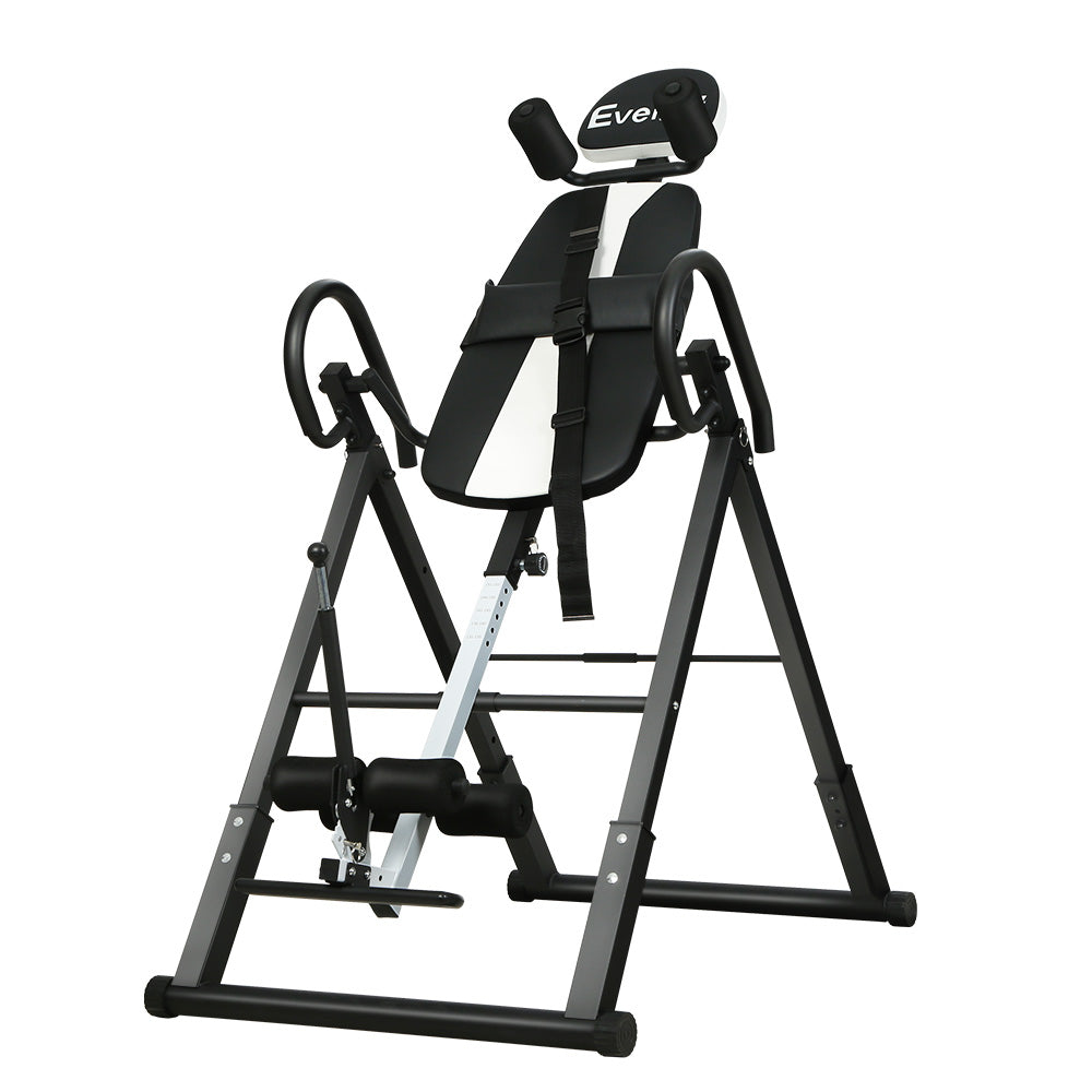 Gym Equipment & Accessories: Everfit Inversion Table Gravity Exercise Inverter Back Stretcher Home Gym Grey