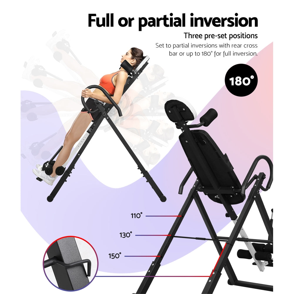 Gym Equipment & Accessories: Everfit Inversion Table Gravity Exercise Inverter Back Stretcher Home Gym Grey