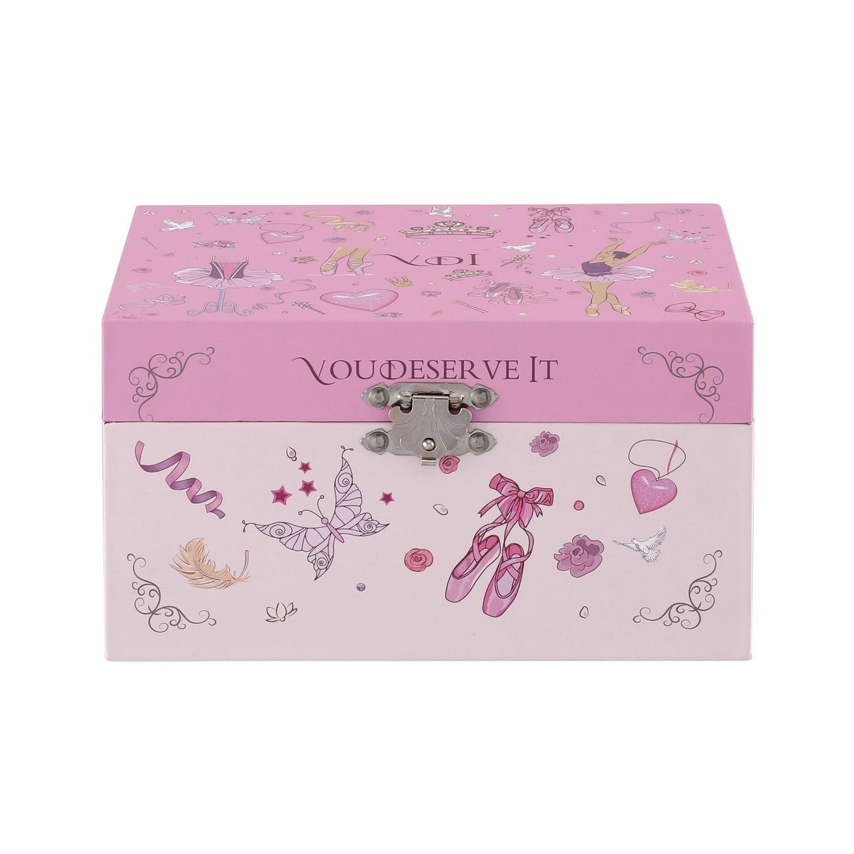 Keezi Kids Jewellery Box Organiser for Girls Kids Music, Pink