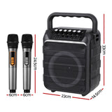 Bluetooth Speakers: Alpha Portable Karaoke Machine with 2 Wireless Microphones Bluetooth 5.3