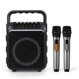 Bluetooth Speakers: Alpha Portable Karaoke Machine with 2 Wireless Microphones Bluetooth 5.3