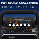 Bluetooth Speakers: Alpha Portable Karaoke Machine with 2 Wireless Microphones Bluetooth 5.3
