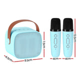 Bluetooth Speakers: Alpha Mini Portable Karaoke Machine for Adults Kids with 2 Wireless Microphones