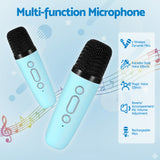 Bluetooth Speakers: Alpha Mini Portable Karaoke Machine for Adults Kids with 2 Wireless Microphones