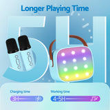 Bluetooth Speakers: Alpha Mini Portable Karaoke Machine for Adults Kids with 2 Wireless Microphones