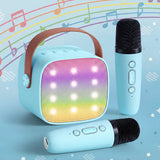 Bluetooth Speakers: Alpha Mini Portable Karaoke Machine for Adults Kids with 2 Wireless Microphones