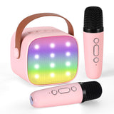 Bluetooth Speakers: Alpha Mini Portable Karaoke Machine for Adults Kids with 2 Wireless Microphones