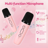 Bluetooth Speakers: Alpha Mini Portable Karaoke Machine for Adults Kids with 2 Wireless Microphones