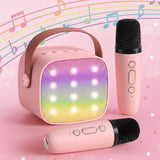 Bluetooth Speakers: Alpha Mini Portable Karaoke Machine for Adults Kids with 2 Wireless Microphones