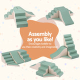 Activity Toys: Keezi Kids Climbing Blocks 4-Piece Foam Toddler Playset Soft Indoor Climbing Toy Rocker