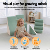 Activity Toys: Keezi Kids Climbing Blocks 4-Piece Foam Toddler Playset Soft Indoor Climbing Toy Rocker