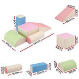 Activity Toys: Keezi Kids Climbing Blocks 5-Piece Foam Toddler Playset Soft Indoor Climbing Toy Rocker
