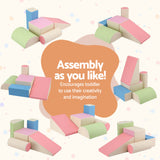 Activity Toys: Keezi Kids Climbing Blocks 5-Piece Foam Toddler Playset Soft Indoor Climbing Toy Rocker