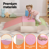 Activity Toys: Keezi Kids Climbing Blocks 5-Piece Foam Toddler Playset Soft Indoor Climbing Toy Rocker