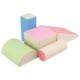 Activity Toys: Keezi Kids Climbing Blocks 5-Piece Foam Toddler Playset Soft Indoor Climbing Toy Rocker
