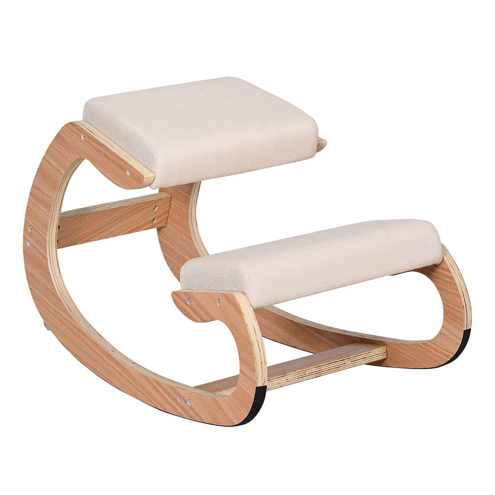 Artiss Kneeling Chair Ergonomic Posture Chair with Memory Foam Balance Stool for Home Office Gaming 120kg Weight Capacity Beige