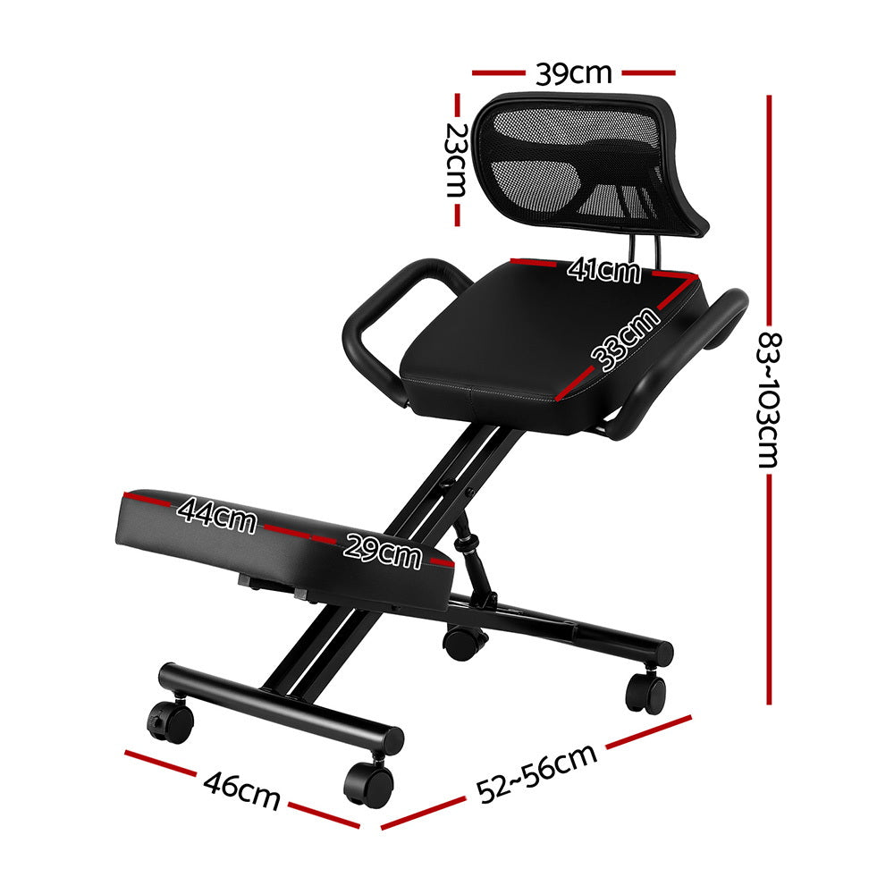Office & Desk Chairs: Artiss Kneeling Chair Ergonomic Office Home Knee Seat Posture Back Stretch Rest