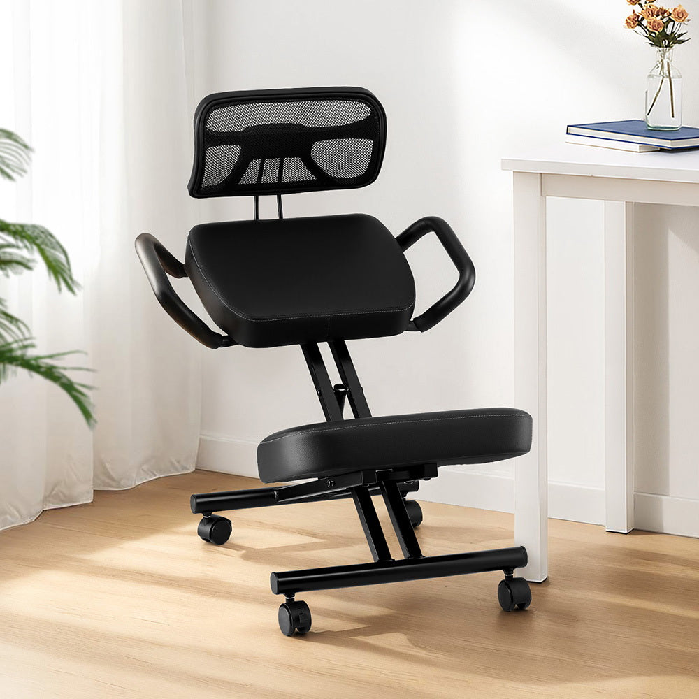 Office & Desk Chairs: Artiss Kneeling Chair Ergonomic Office Home Knee Seat Posture Back Stretch Rest