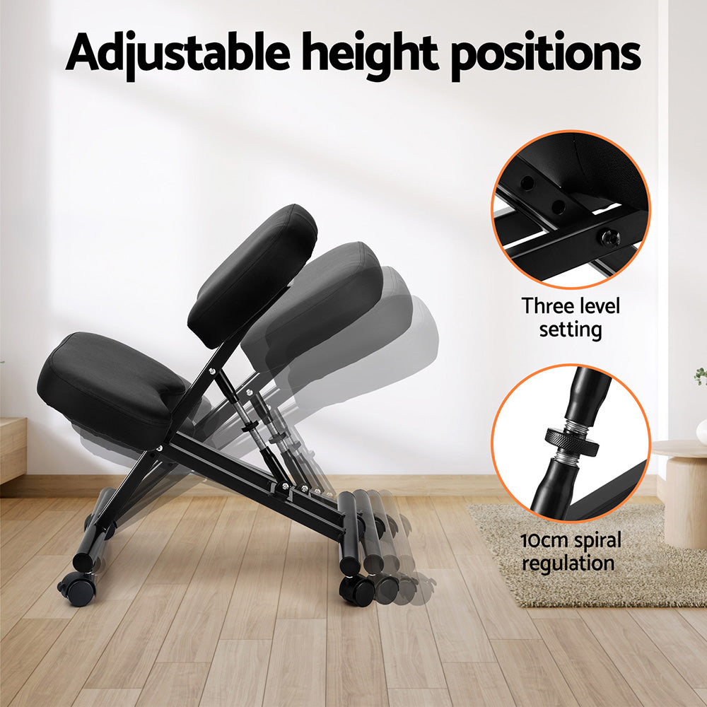Office & Desk Chairs: Artiss Kneeling Chair Ergonomic Office Chairs Home Knee Seat Posture Stretch Rest