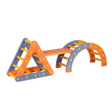 Activity Toys: Keezi Kids Climbing Frame Set With Slide Indoor Outdoor Toddler Toys Pikler Triangle Climber With Arch