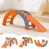 Activity Toys: Keezi Kids Climbing Frame Set With Slide Indoor Outdoor Toddler Toys Pikler Arch Climber