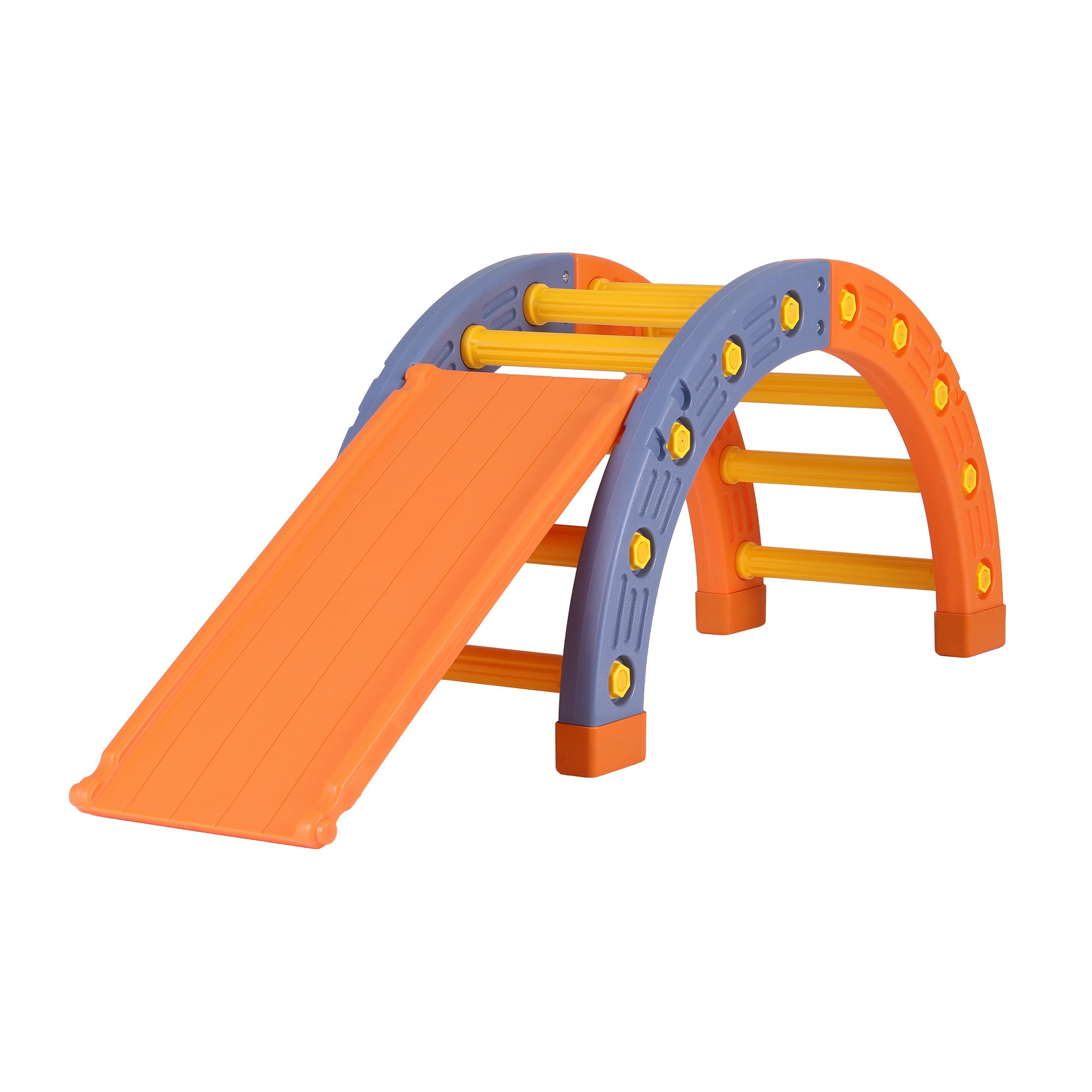 Activity Toys: Keezi Kids Climbing Frame Set With Slide Indoor Outdoor Toddler Toys Pikler Arch Climber