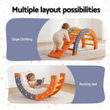 Activity Toys: Keezi Kids Climbing Frame Set With Slide Indoor Outdoor Toddler Toys Pikler Arch Climber