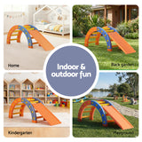 Activity Toys: Keezi Kids Climbing Frame Set With Slide Indoor Outdoor Toddler Toys Pikler Arch Climber