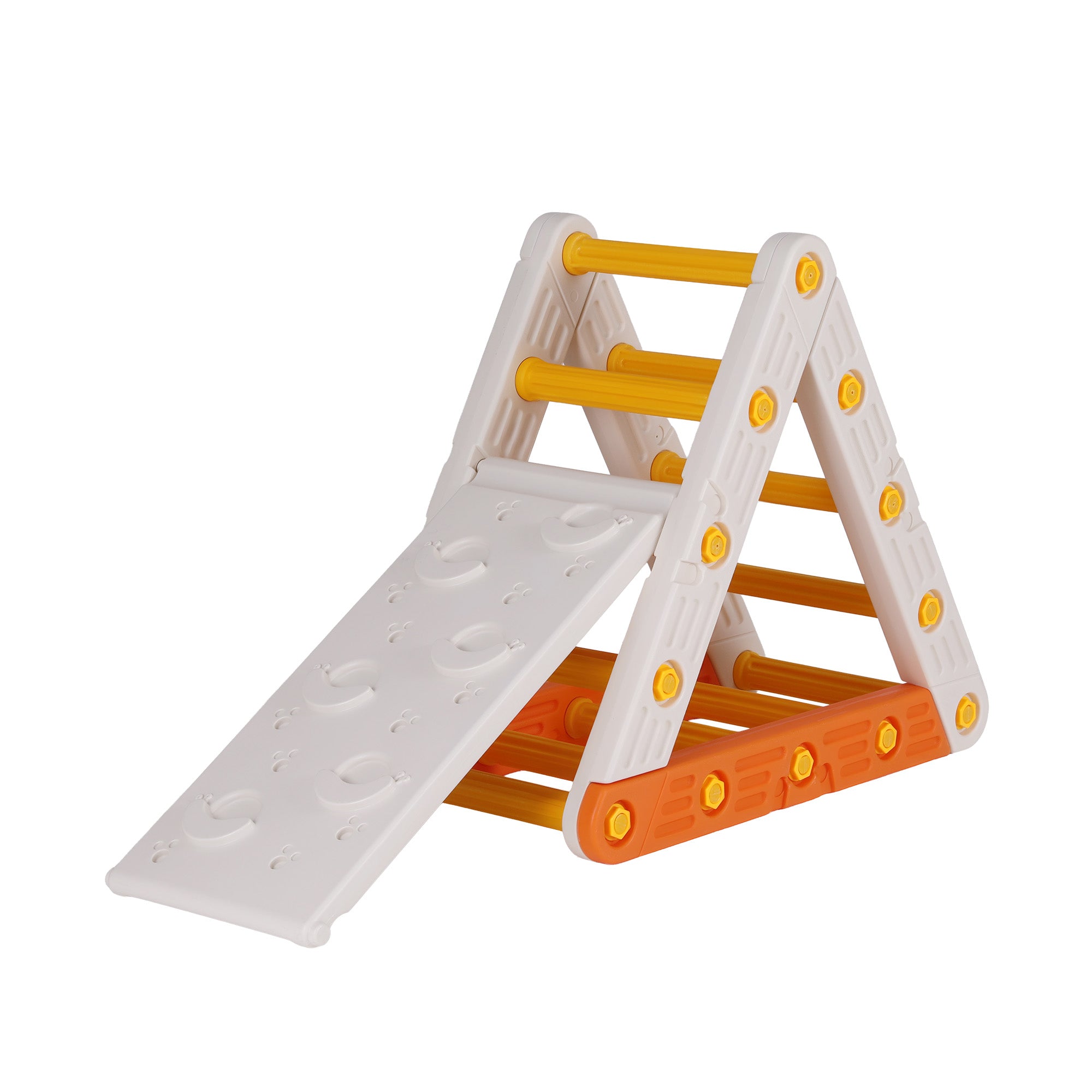 Activity Toys: Keezi Kids Climbing Frame Set With Slide Indoor Outdoor Toddler Toys Pikler Triangle Climber