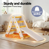 Activity Toys: Keezi Kids Climbing Frame Set With Slide Indoor Outdoor Toddler Toys Pikler Triangle Climber
