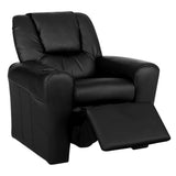 Kid's Tables, Chairs & Seats: Keezi Kids Recliner Chair PU Leather Sofa Lounge Couch Children Armchair Black