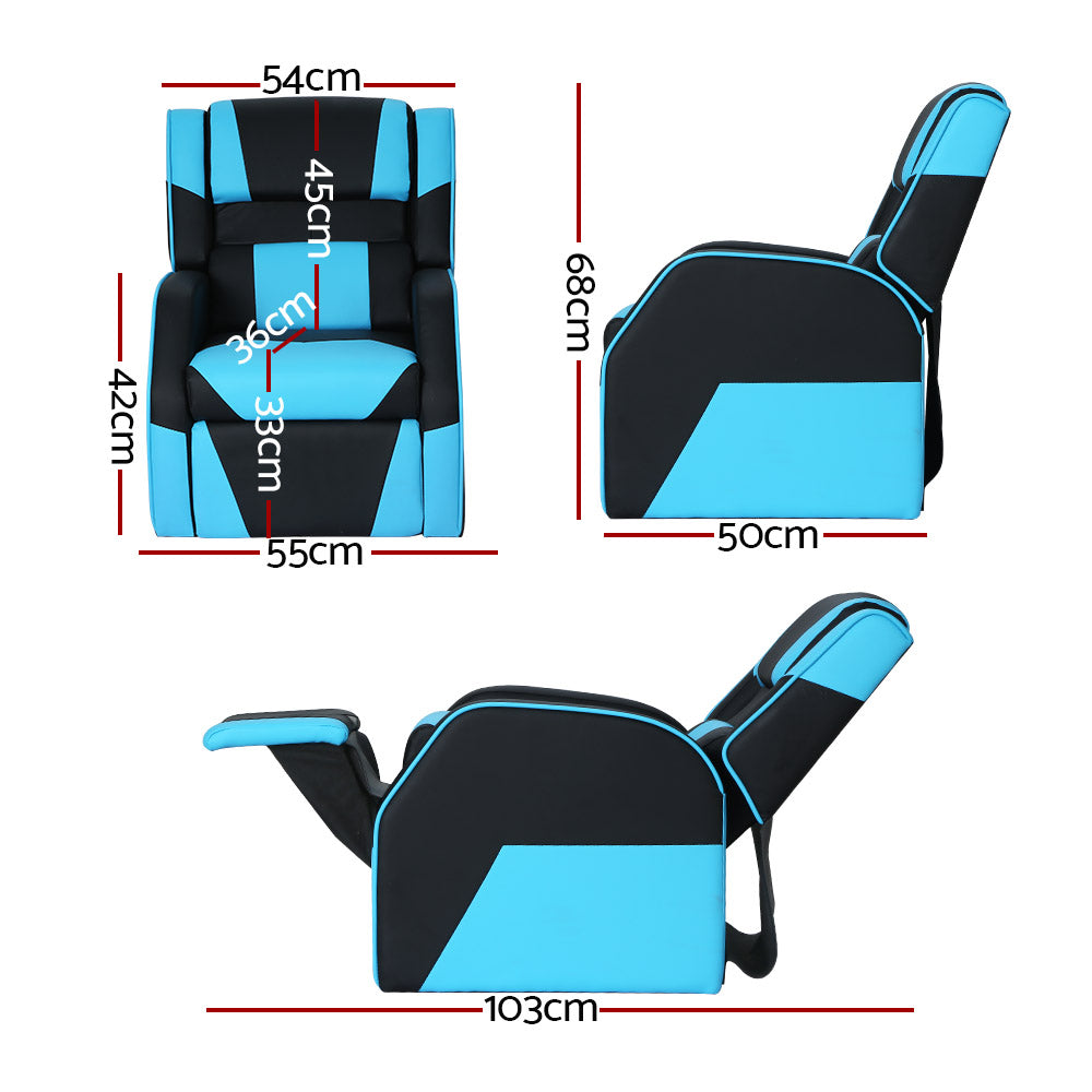 Kid's Tables, Chairs & Seats: Keezi Kids Recliner Chair PU Leather Gaming Sofa Lounge Couch Children Armchair
