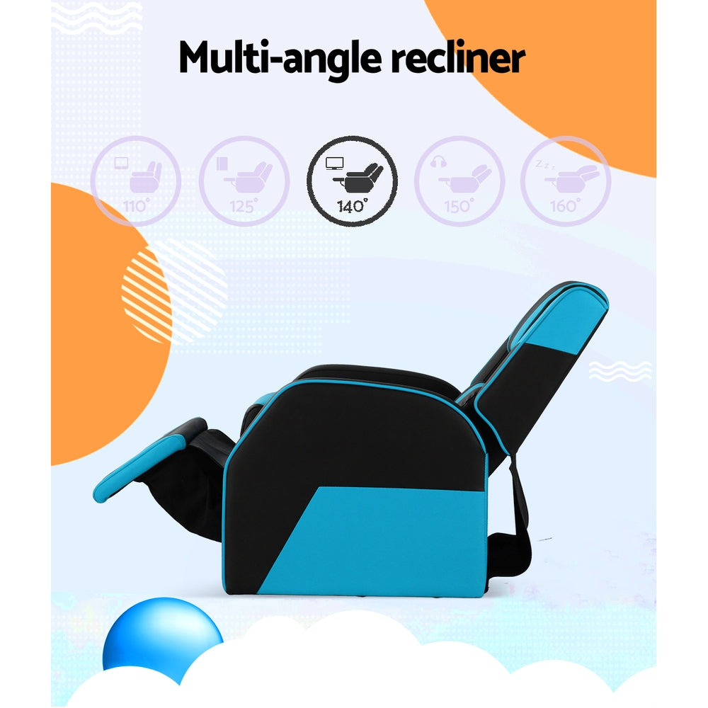 Kid's Tables, Chairs & Seats: Keezi Kids Recliner Chair PU Leather Gaming Sofa Lounge Couch Children Armchair