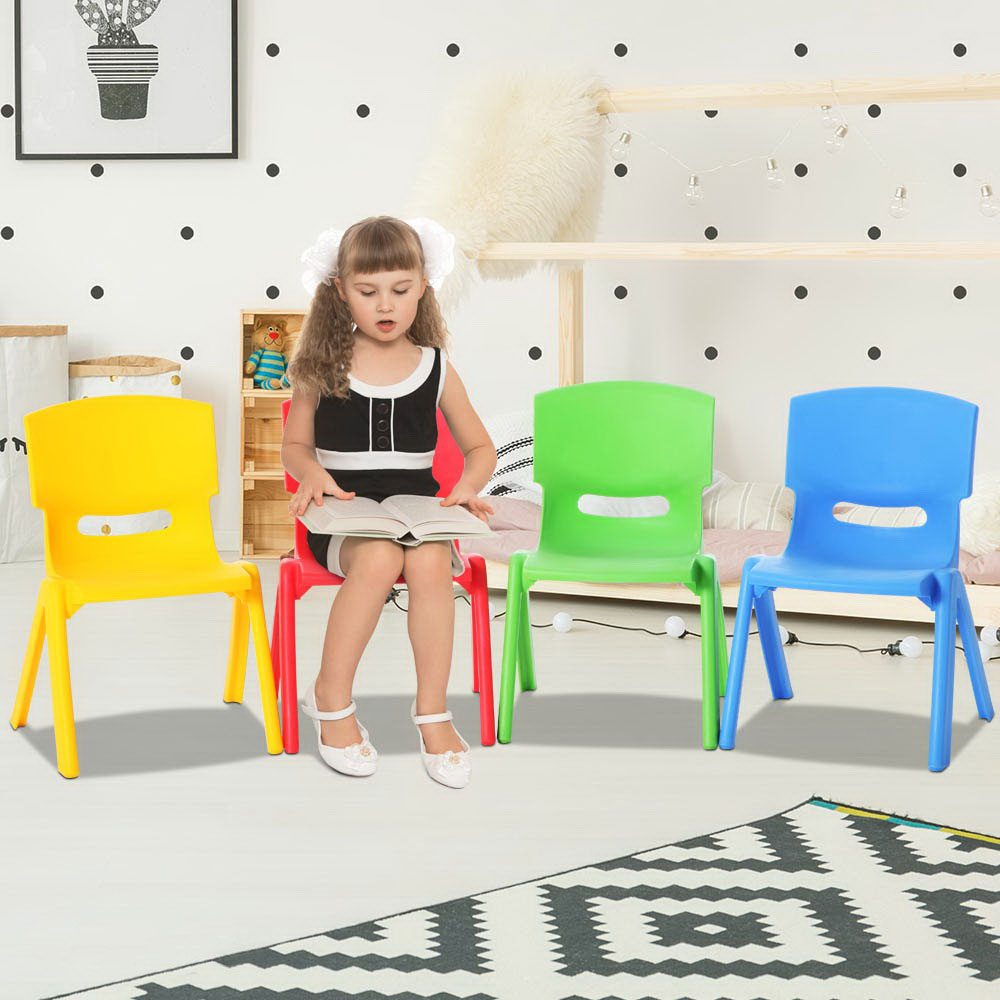Kid's Tables, Chairs & Seats: Keezi Kids Chairs Set Plastic Set of 4 Activity Study Chair 50KG