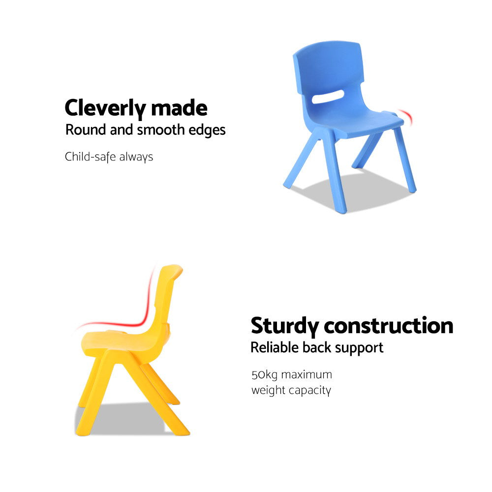 Kid's Tables, Chairs & Seats: Keezi Kids Chairs Set Plastic Set of 4 Activity Study Chair 50KG