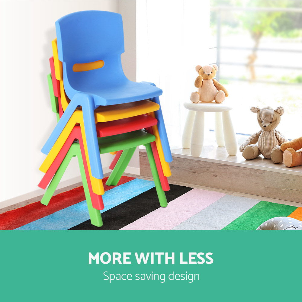 Kid's Tables, Chairs & Seats: Keezi Kids Chairs Set Plastic Set of 4 Activity Study Chair 50KG
